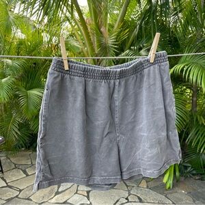 Brandy Melville John Galt Washed Gray Cotton Lounge Shorts